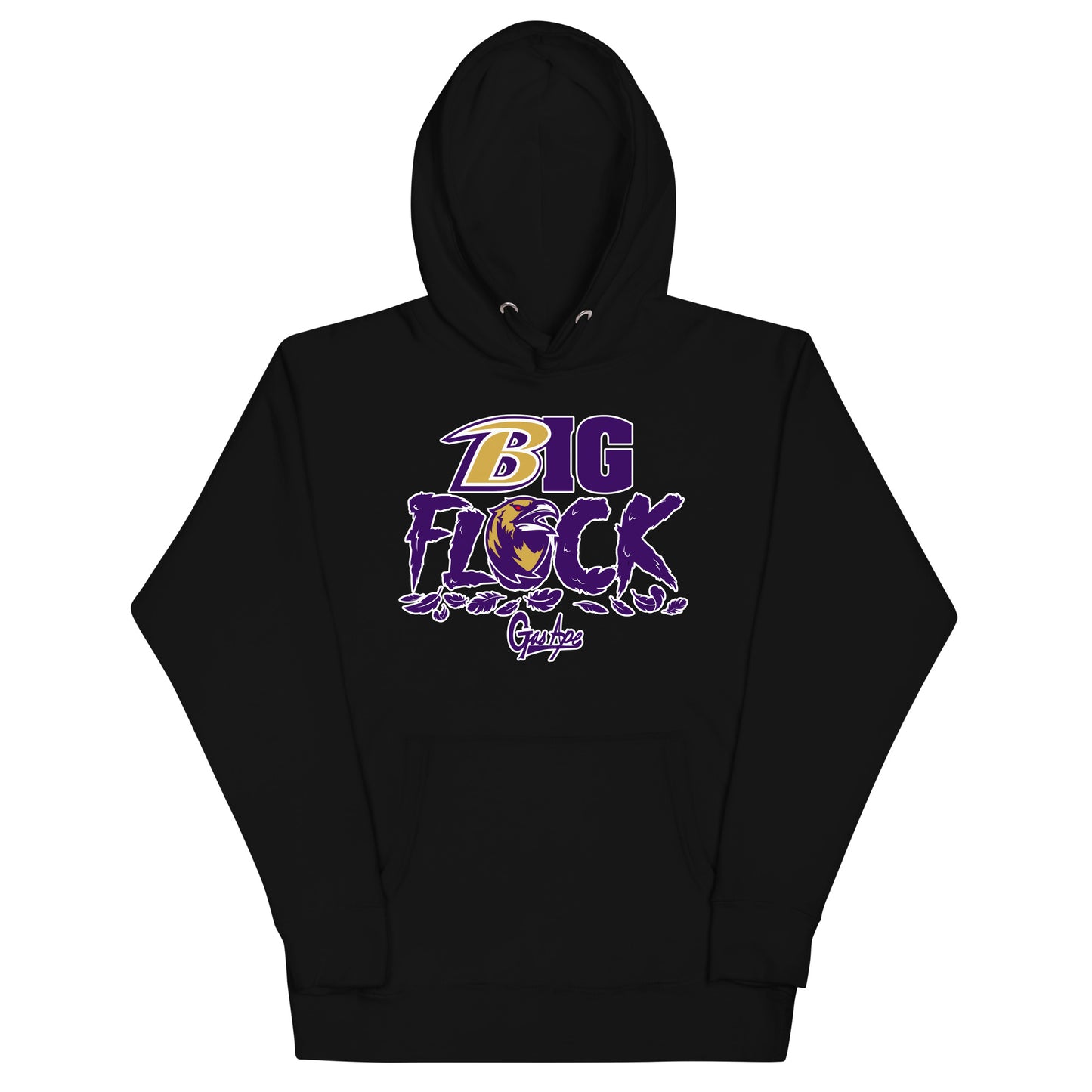 Black and Purple Big Flock GasApe Hoodie
