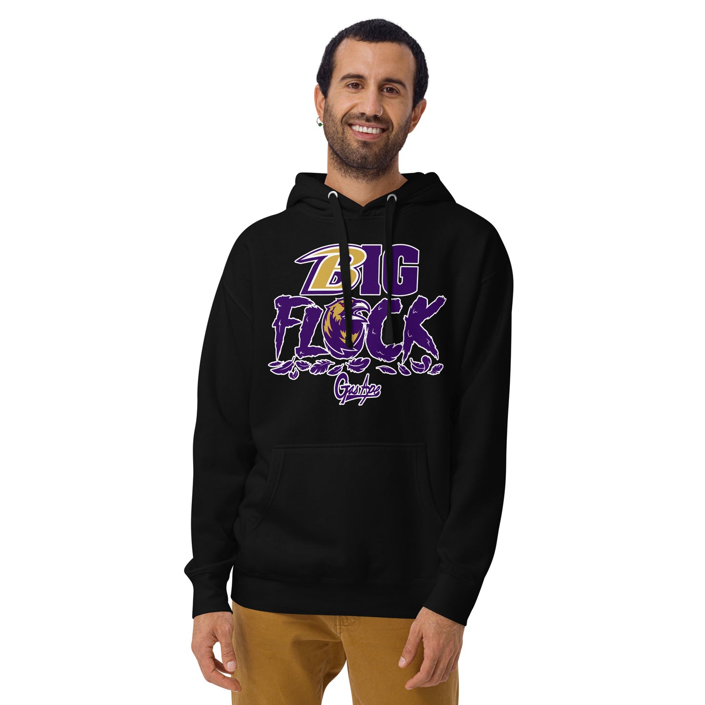 Black and Purple Big Flock GasApe Hoodie