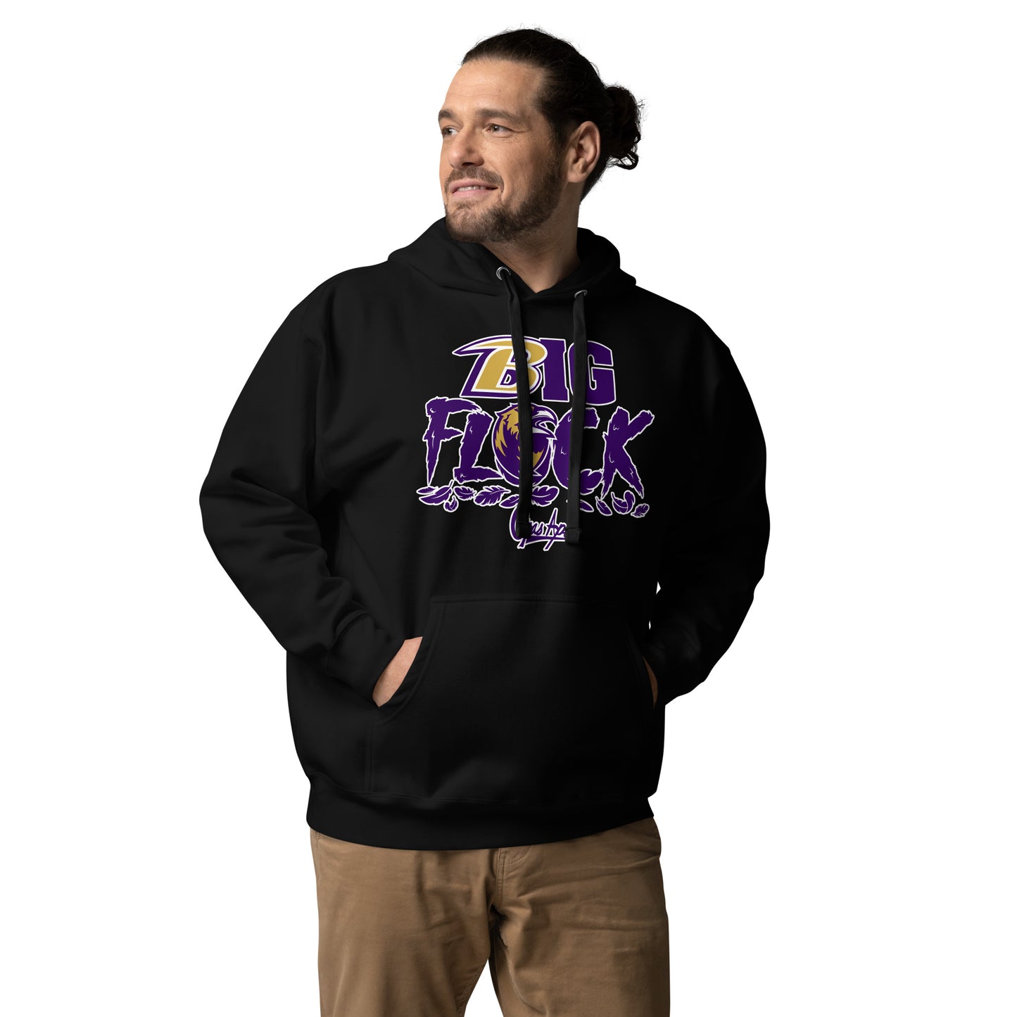 Black and Purple Big Flock GasApe Hoodie