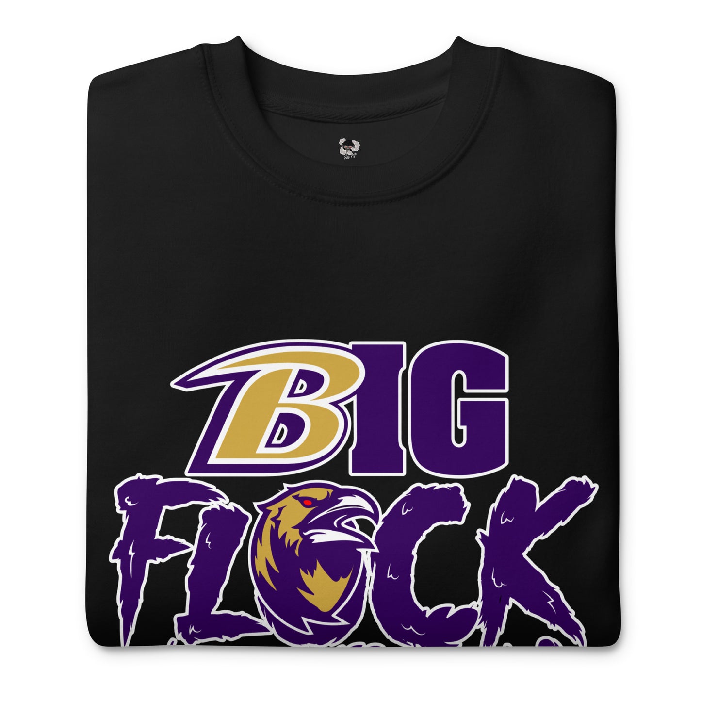 Black and purple GasApe Big Flock Sweatshirt